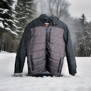 Atlas For Men Puffer Jacket Hooded Size L Zipped Pockets